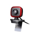 YYZ Webcam HD 480P Webcam for Video Calling with Mic for Live Class Conference Rotatable Video Camera Desktop Laptop Webcams (Color : Red)
