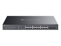 Tp-Link Omada Sg3428xmpp, Hanterad, L2+, Gigabit Ethernet (10/100/1000), Strömförsörjning Via Ethernet (Poe) Stöd, Rackmontering, 1U