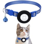 Kattehalsbånd med AirTag Silikondeksel og Reflekser - Blå