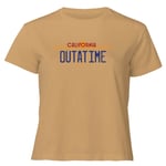 Back to the Future Outatime Plate Women's Cropped T-Shirt - Tan - XL
