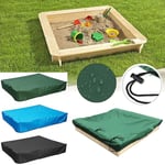 Dammtätt skydd Sandbox Cover Vattentätt Sandlåda Pool Cover black 120x120x20cm