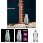 The Living Store Juldekoration pingvin med LED-belysning akryl inne/ute -  Julbelysning
