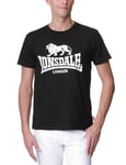Lonsdale Men's Logo Regular Fit T-Shirt - Black, X-Large