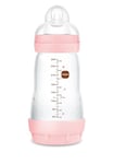 MAM - Easy Start A124 – Biberon anti-coliques breveté avec tétine 3 en silicone SkinSoftTM ultra doux, pour bébés à partir de 4 mois, 320 ml, rose, 1 unité, auto-stérilisable en 3 min