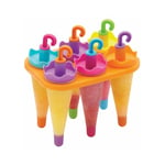 Kitchencraft - Homemade Umbrella Ice Lolly Mould Maker for 6 Lollies with Stand