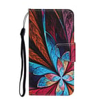 Xiaomi Redmi Note 10 Lite Case Phone Cover Flip Shockproof PU Leather with Stand Magnetic Money Pouch TPU Bumper Gel Protective Case Wallet Case Colorful flower