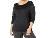 Nike Women W NK DRY LS TOP ELASTIKA PLUS Long Sleeved T-shirt - Black, Size 2X