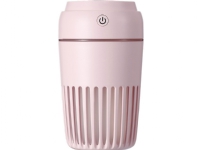 Platinet - Misty - luftfukter 300ml, LED-lampe, timer, fungerer også med duftolje, rosa
