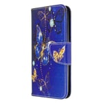 for Samsung Galaxy S20 FE Phone Case, Samsung S20 Fan Edition Case Flip Shockproof PU Leather Folio Wallet Cover with Card Holder Stand Silicone Bumper Protector Case for Girls, Purple Butterfly