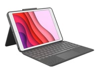 Logitech Combo Touch - Clavier et étui - avec trackpad - rétroéclairé - Apple Smart connector - QWERTY - Italien - graphite - pour Apple 10.2-inch iPad (7ème génération, 8ème génération, 9ème...