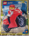 CITY LEGO Polybag Set 952203 Motorcycle Motorbike w Rider Driver Foil Pack Set