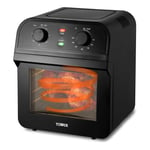 Tower 12L Manual Air Fryer Oven with Rapid Air Circulation, 1600W, Black- T17065