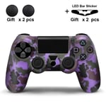 Dualshock trådlös Bluetooth spelkontroll för Playstation4 /ps4/ps3 Cam lila Cam purple