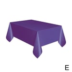 Rectangle & Round Plastic Disposable Table Cloth Covers Cover Purple 137*183cm
