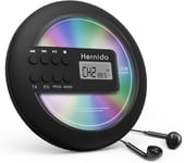 Hernido Portable CD Player for Car, Compact Disc Personal CD Player with FM Tra