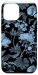 Coque pour iPhone 14 Plus Élégante toile motif tulipes florales de minuit