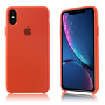 iPhone XS silky solid silicone case - Orange
