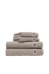 Lexington - Handduk Cotton/Lyocell Structured Terry Towel White 70x130 cm - Grå - 70X130