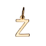 Bokstavshänge Z – längd 7 mm, mässing, pläterat med 9 karat guld