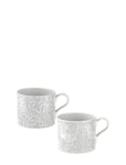 Pure Morris Willow Bough 12Fl.oz Mug Set Of 2 Home Tableware Cups & Mugs Coffee Cups Grey Morris & Co
