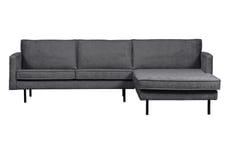 BePureHome Rodeo Chaise Lounge Right Velvet mountain