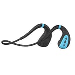 PQZATX Q1 Bone Conduction Headset IPX8 Swimming Head-Mounted Sports Waterproof Headphones- Blue