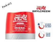 2 x BRYLCREEM Original Light Glossy Hold Hair 250ml Cream Men's Grooming Styling