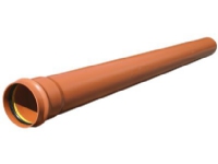 PVC-kloakrør 200x2000mm SN8 - enkeltlagsrør, EN1401. Uponor