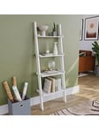 Vida Designs York 4 Tier Ladder Bookcase - White