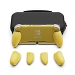 Skull & Co. GripCase Lite Bundle: A Comfortable Protective Case with Replaceable Grips [to fit all hands sizes] for Nintendo Switch Lite [with Carrying Case] - Yellow