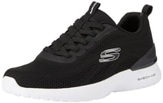 Skechers Homme air Dynamight Paterno Baskets, Tricot synthétique Noir, 48.5 EU