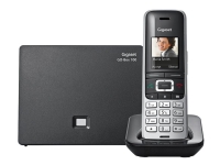 Gigaset Premium 100A Go - Trådløs telefon / VoIP-telefon - svarersystem med anrops-ID - DECTGAP - treveis anropskapasitet - SIP - svart