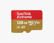 SanDisk Extreme microSDXC - 128GB + SD Adapter + 1 år RescuePRO Deluxe / 190MB/s / Class 1 (Fyndvara