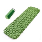 Durable Camping Tent Camping Air Bed Waterproof Self-inflatable Camping Sleeping Pad Single TPU Ultra Light Foldable Compact Outdoor Sleeping Pad Air Mattress Green Great For Camping Beaches ,Easy to