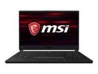 MSI Stealth GS65 9SD-1678FR - Intel Core i7 9750H / 2.6 GHz - Win 10 Pro - GF GTX 1660 Ti - 16 Go RAM - 512 Go SSD NVMe - 15.6" 1920 x 1080 (Full HD) @ 144 Hz - Wi-Fi 5 - noir