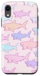 Coque pour iPhone XR Pastel Shark Soft Girl Preppy Esthétique Cute Kawaii Print