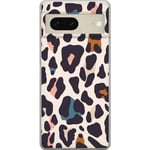 Google Pixel 7 Transparent Mobilskal Leopardmönster