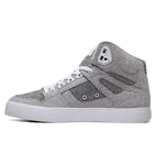 DC Shoes Homme Pure High-Top WC TX Se Chaussures de Skateboard, Rouge (Grey/Grey/White Xssw), 47 EU