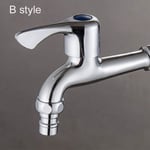 Faucet 304 Stainless Steel Washing Machine Faucet Brass Tap Single Chrome Outdoor Faucet Garden Bibcock Tap Bathroom Sink Tap Spout-B_style_CHINA