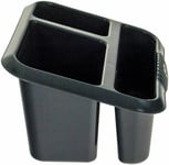 Large Sink Tidy Midnight Black 3 Compartments Kitchen Storage Caddy Organiser