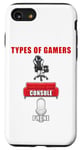 Coque pour iPhone SE (2020) / 7 / 8 Types of Gamers: PC, Console, Phone Funny Gaming Dad & Teen