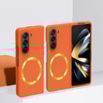 Galaxy Z Fold 5 Mobilskal Magsafe Skin-touch PC Slim - Orange