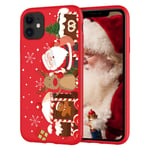 Pnakqil for iPhone 11 Pro Max Case Red Cute with Pattern Silicone Design Shockproof Protective Soft Gel TPU Ultra Thin Phone Case Cover for Apple iPhone 11Pro Max, Christmas 03