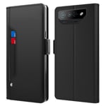 SKALO Asus ROG Phone 7 5G Korthållare Spegel Plånbok - Svart Svart