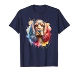 English Cocker Spaniel Dog Watercolor Artwork T-Shirt