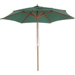 Parasol Florida, parasol de jardin parasol de marché, Ø 3m polyester/bois vert olive - green