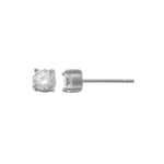 Catwalk Örhänge 4 mm kubic zirkon 18 k vitguld