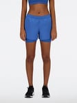 New Balance Womens Running 2in1 3 Inch Shorts - Blue, Blue, Size M, Women