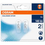 Osram Halostar ST 10W G4 halogenlampa, 12 V, G4, 2800 K, 140 lm, 2 st förpackning