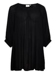 Kcami 3/4 Sl Tunic Tops Tunics Black Kaffe Curve